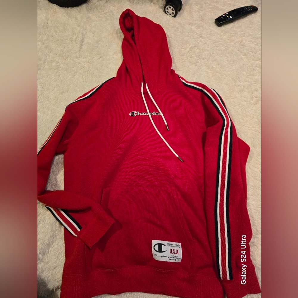 Champion Red Hoodie Sweater